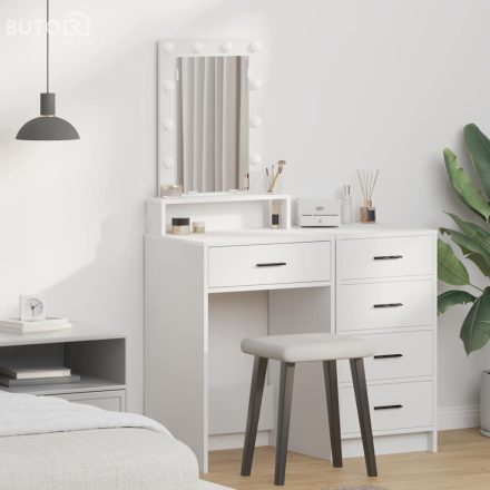 vidaXL Öltözködőasztal fiókkal tükörrel Fehér 50 x 41 x 140 cm Faanyag