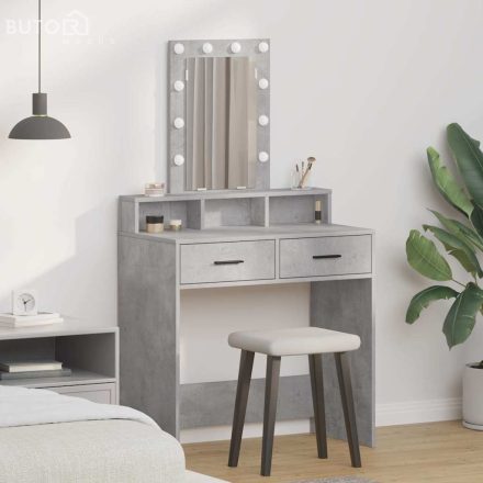 vidaXL Öltözködőasztal fiókkal Szürke 79 x 41 x 140 cm Faanyag
