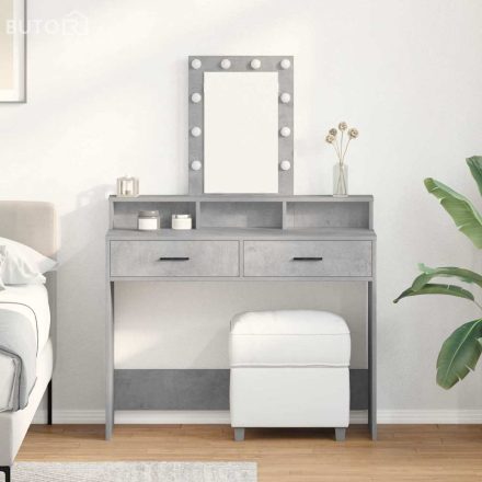 vidaXL Öltözködőasztal fiókkal Szürke 100 x 41 x 140 cm Faanyag