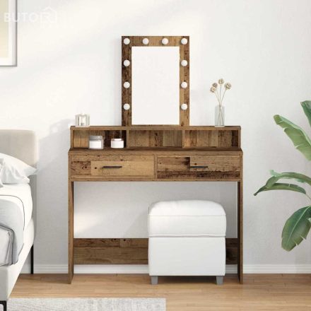 vidaXL Öltözködőasztal fiókkal Barna 100 x 41 x 140 cm Faanyag