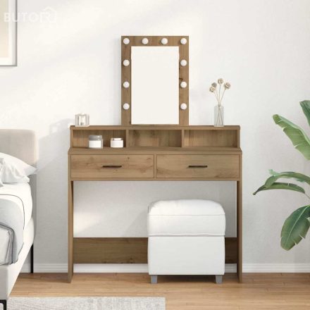 vidaXL Öltözködőasztal fiókkal Barna 100 x 41 x 140 cm Faanyag