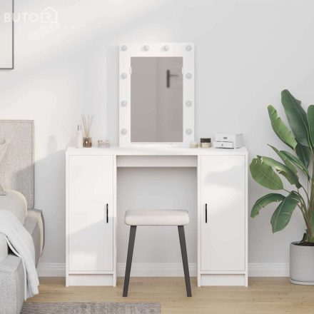 vidaXL Öltözködőasztal tárolóval Fehér 102 x 33 x 135 cm Faanyag