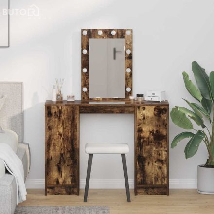 vidaXL Öltözködőasztal tárolóval Barna 102 x 33 x 135 cm Faanyag