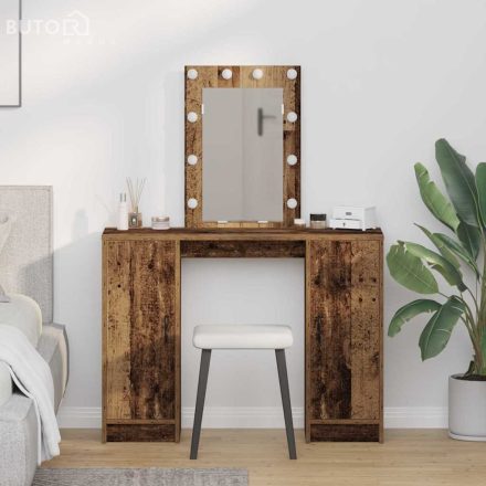 vidaXL Öltözködőasztal tárolóval Barna 102 x 33 x 135 cm Faanyag