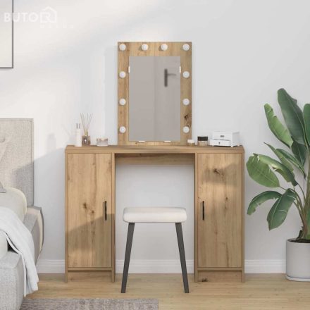 vidaXL Öltözködőasztal tárolóval Barna 102 x 33 x 135 cm Faanyag