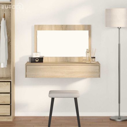 vidaXL Öltözködőasztal fiókkal tükörrel Barna 100 x 40 x 70 cm Faanyag