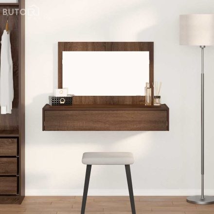 vidaXL Öltözködőasztal fiókkal tükörrel Barna 100 x 40 x 70 cm Faanyag