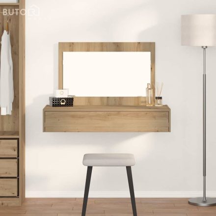 vidaXL Öltözködőasztal fiókkal tükörrel Barna 100 x 40 x 70 cm Faanyag