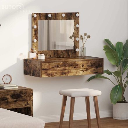 vidaXL Öltözködőasztal LED -es lámpákkal Barna 83 x 40 x 70 cm Faanyag