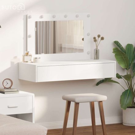 vidaXL Öltözködőasztal fiókkal tükörrel Fehér 100 x 40 x 70 cm Faanyag