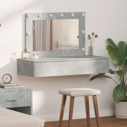 vidaXL Öltözködőasztal fiókkal Szürke 100 x 40 x 70 cm Faanyag