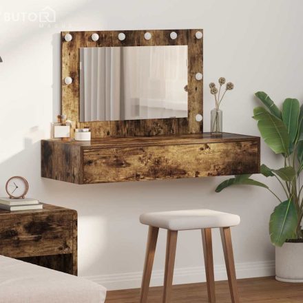 vidaXL Öltözködőasztal fiókkal tükörrel Barna 100 x 40 x 70 cm Faanyag