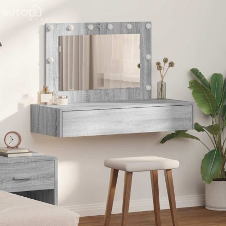 vidaXL Öltözködőasztal fiókkal Szürke 100 x 40 x 70 cm Faanyag