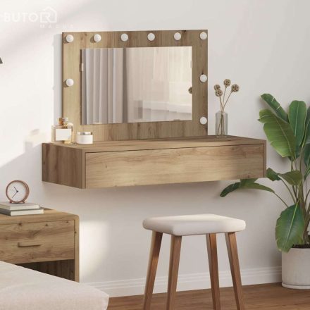 vidaXL Öltözködőasztal fiókkal tükörrel Barna 100 x 40 x 70 cm Faanyag