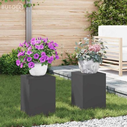 vidaXL Növényállványok 2 pcs Fekete 24 x 24 x 35 cm Acél