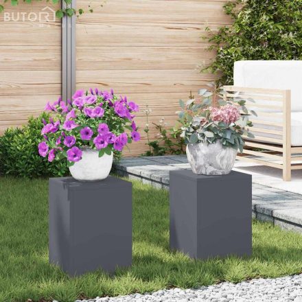 vidaXL Növényállványok 2 pcs Antracit 24 x 24 x 35 cm Acél