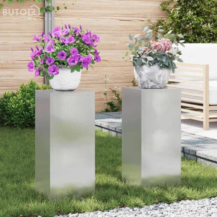 vidaXL Növényállványok 2 pcs Ezüst 24 x 24 x 55 cm Rozsdamentes acél