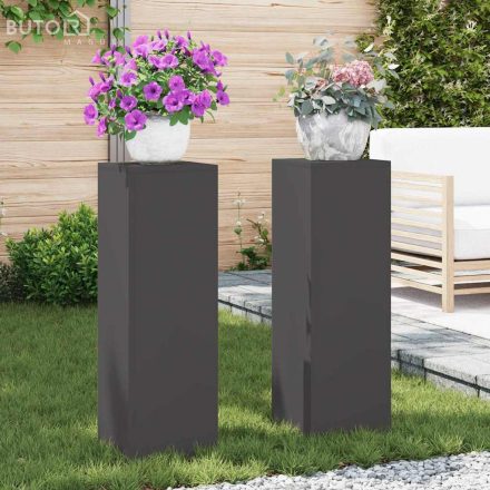 vidaXL Növényállványok 2 pcs Fekete 24 x 24 x 75 cm Acél