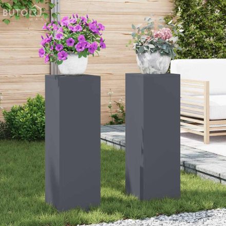 vidaXL Növényállványok 2 pcs Antracit 24 x 24 x 75 cm Acél