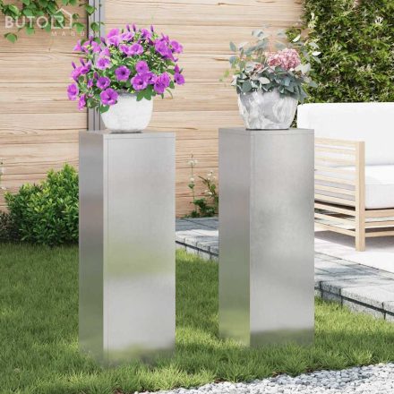 vidaXL Növényállványok 2 pcs Ezüst 24 x 24 x 75 cm Rozsdamentes acél