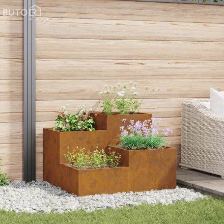 vidaXL Kertészkedő 100x100x60 cm Viharvert Acél