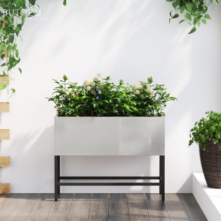 vidaXL Emelt Kertészeti Ágy 60x26x45 cm Rozsdamentes Acél