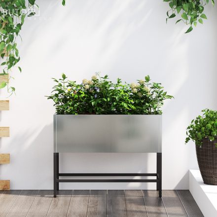 vidaXL Magas Kerti Ágyás 60x26x45 cm Horganyzott Acél