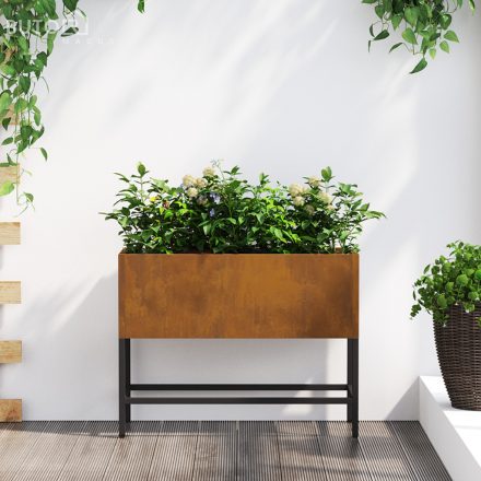 vidaXL Emelt Kertészláda 60x26x45 cm Időjárásálló Acél