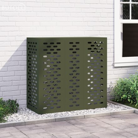 vidaXL légkondicionáló takaró - Olívazöld, 110x50x105 cm, Acél