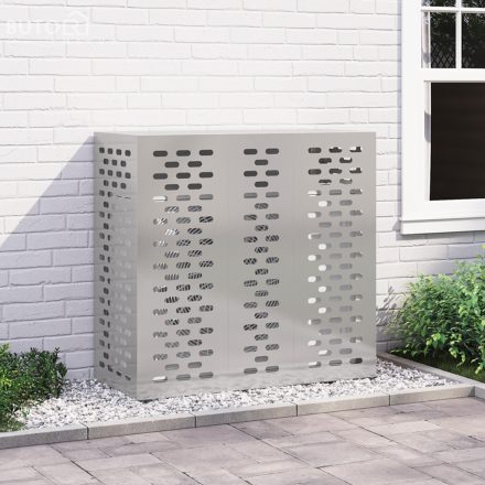 vidaXL légkondicionáló takaró 110x50x105 cm rozsdamentes acél