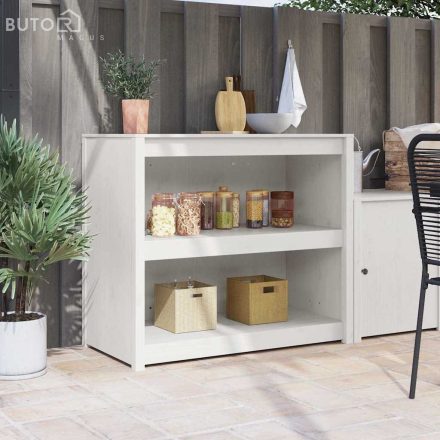 vidaXL Konyhaszekrény polcokkal Fehér 106 x 55 x 92 cm Tömör fenyőfa