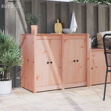 vidaXL Konyhai ajtó ajtóval 2 pcs Barna 50 x 9 x 82 cm tömör duglászfa
