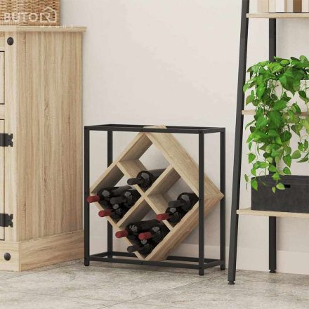 vidaXL Borállvány Sonoma Tölgy 51x18x52,5 cm Műanyag