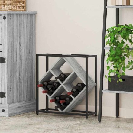 vidaXL Borállvány Szürke Sonoma 51x18x52,5 cm Mérnöki Fa