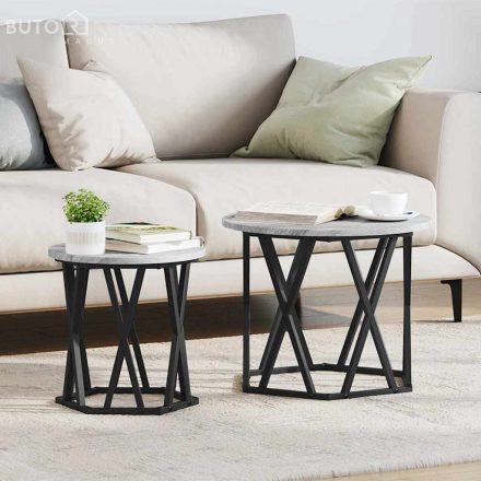 vidaXL Dohányzóasztal 2 pcs Szürke sonoma 50 x 50 x 50 cm