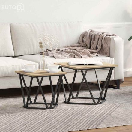 vidaXL Kisasztal készlet 2 pcs sonoma tölgy 50 x 50 x 40 cm