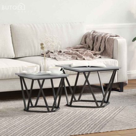 vidaXL Kisasztal készlet 2 pcs Szürke sonoma 50 x 50 x 40 cm