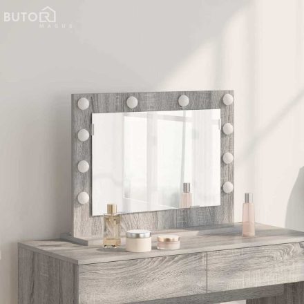 vidaXL pipere tükör Szürke Sonoma MDF, Üveg 60 x 45 x 18 cm Pipere tükör