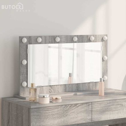 vidaXL pipere tükör Szürke Sonoma Szerelt fa, Üveg 80 x 45 x 18 cm Tükör