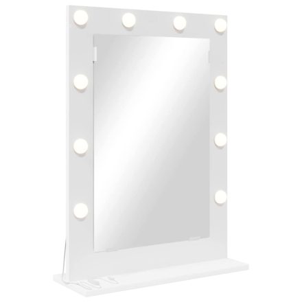 vidaXL LED fényekkel ellátott sminktükör Fehér 70x50x18 cm