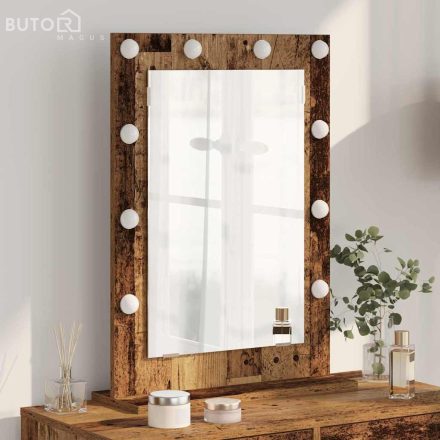 vidaXL Tükörbútor Régi fa Masszív fa 70 x 50 x 18 cm Tükör Tükörbútor