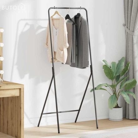 vidaXL Ruhafogó Fekete 60 x 53 x 155 cm Acél