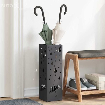 vidaXL Napernyő Állvány Fekete 15.5 x 15.5 x 49 cm Acél