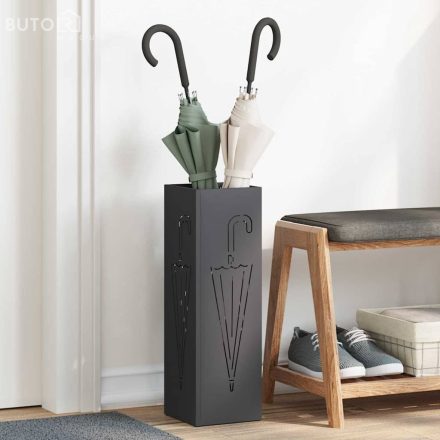 vidaXL Napernyő Állvány Fekete 15.5 x 15.5 x 49 cm Acél