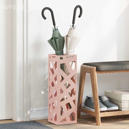 vidaXL Napernyő Állvány Rózsaszín 15.5 x 15.5 x 49 cm Acél