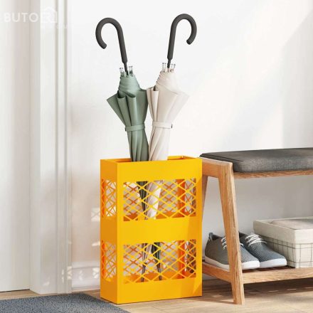 vidaXL Napernyő Állvány tárolóval mustársárga 28 x 12 x 41 cm Acél