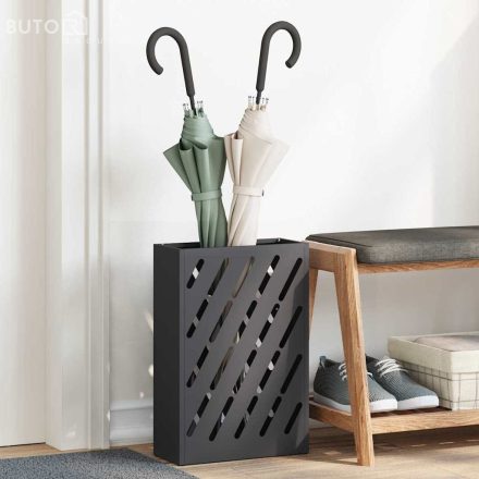 vidaXL Napernyő Állvány tárolóval Fekete 28 x 12 x 41 cm Acél