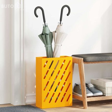 vidaXL Napernyő Állvány tárolóval mustársárga 28 x 12 x 41 cm Acél