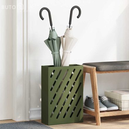 vidaXL Napernyő Állvány tárolóval Oliva zöld 28 x 12 x 41 cm Acél