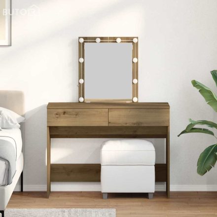 vidaXL Öltöztetőasztal kézműves tölgy 100 x 40 x 130 cm Faanyag